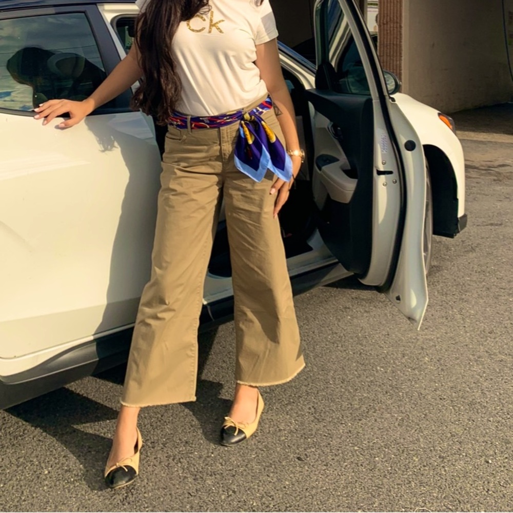 Banana republic flared mariner’s pants tan color